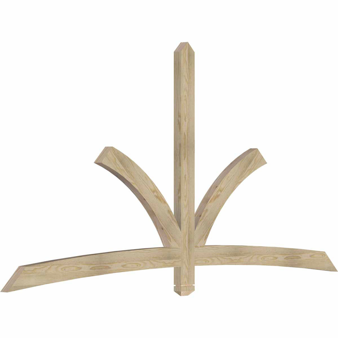 12/12 Pitch Davenport Rough Sawn Timber Gable Bracket GBW096X48X0204DAV00RDF