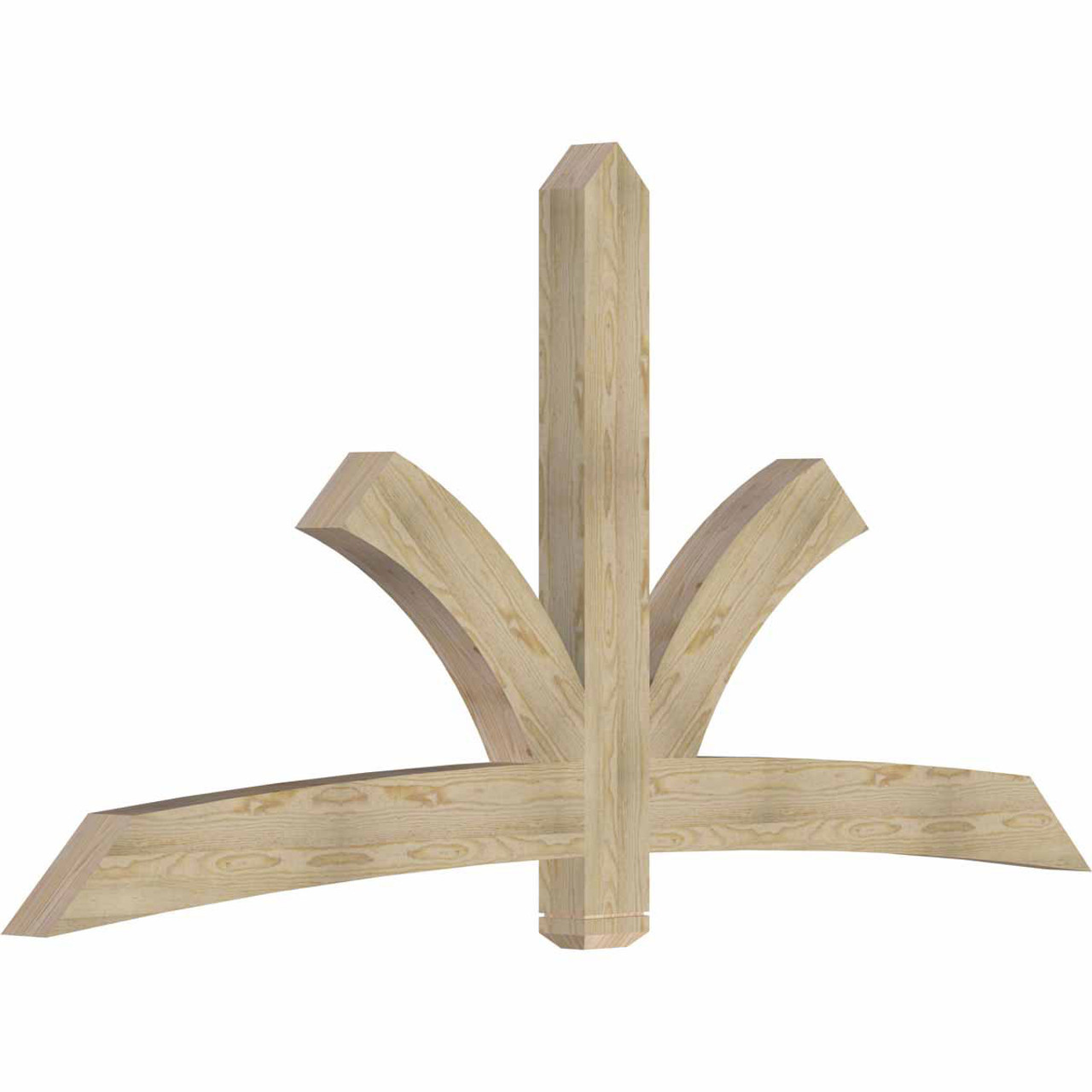 12/12 Pitch Davenport Rough Sawn Timber Gable Bracket GBW096X48X0406DAV00RDF