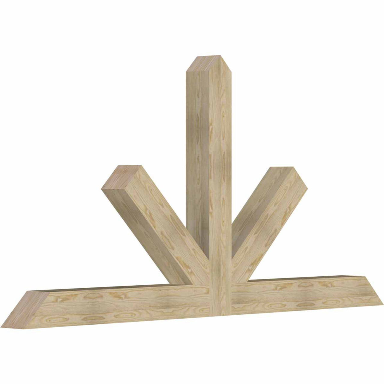 12/12 Pitch Saratoga Rough Sawn Timber Gable Bracket GBW096X48X0606SAR00RDF