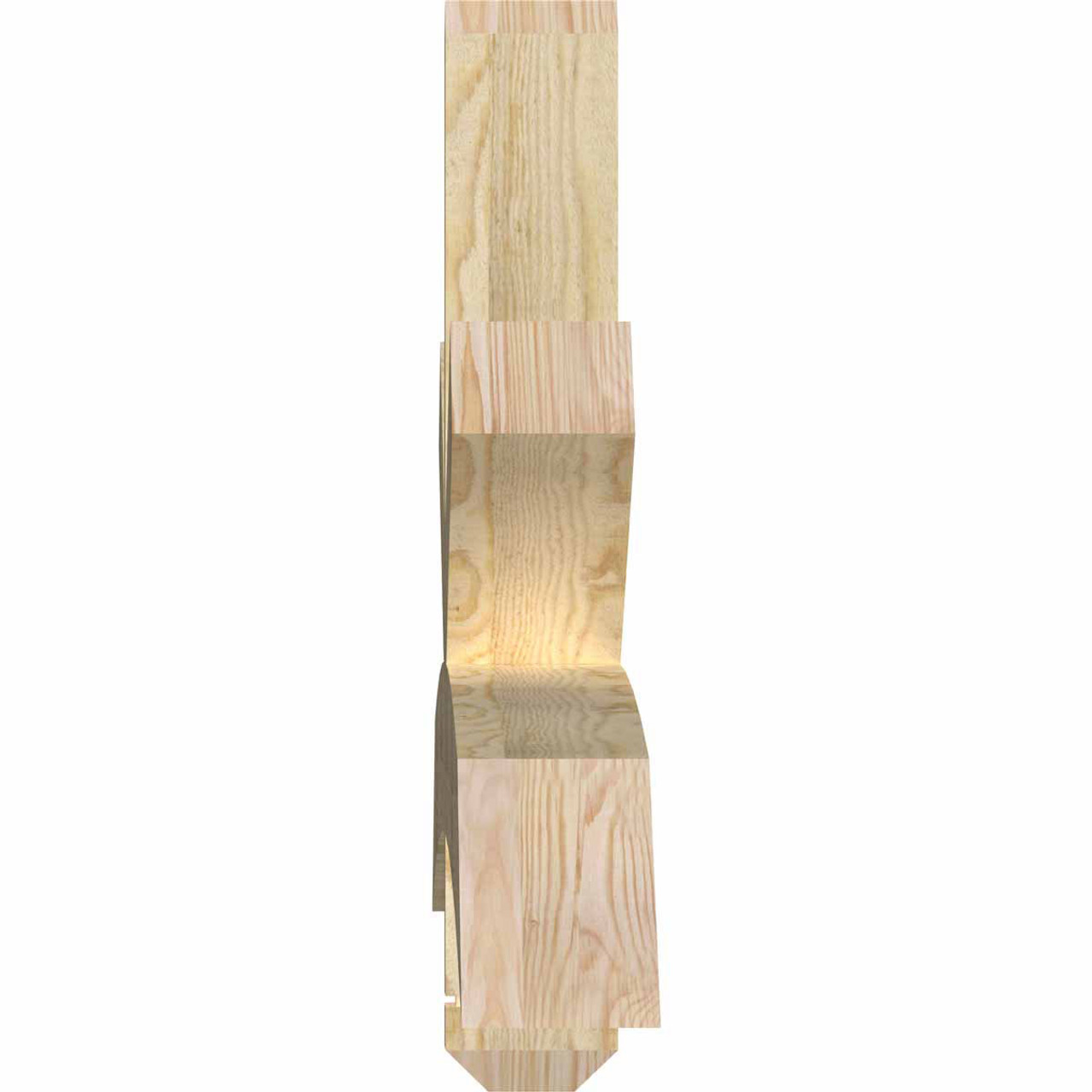 5/12 Pitch Alberta Rough Sawn Timber Gable Bracket GBW108X22X0404ALB00RDF