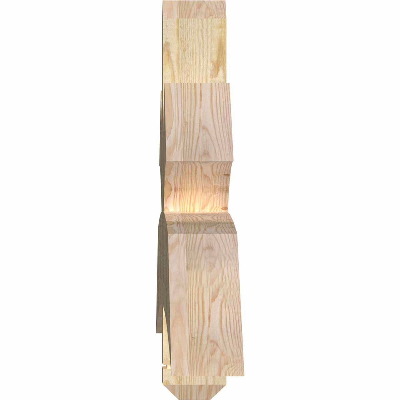 5/12 Pitch Davenport Rough Sawn Timber Gable Bracket GBW108X22X0406DAV00RDF