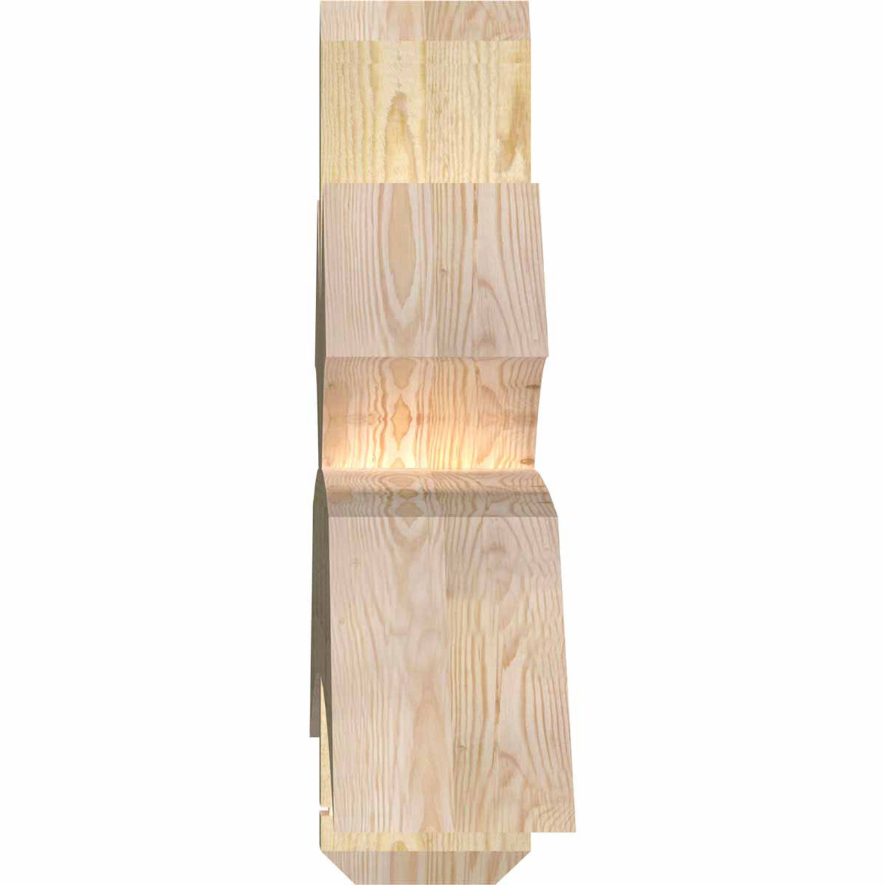 5/12 Pitch Davenport Rough Sawn Timber Gable Bracket GBW108X22X0606DAV00RDF