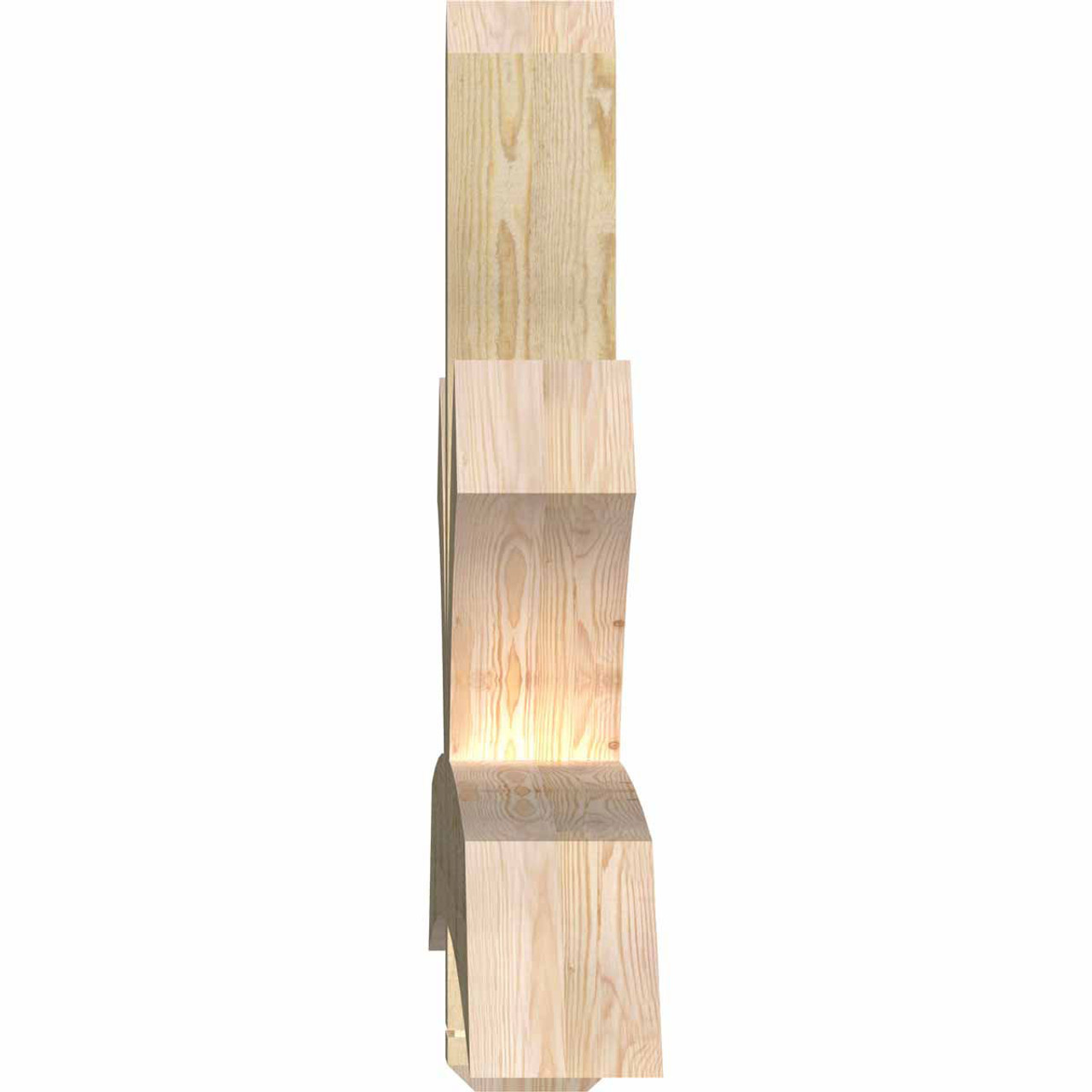 8/12 Pitch Davenport Rough Sawn Timber Gable Bracket GBW108X36X0606DAV00RDF