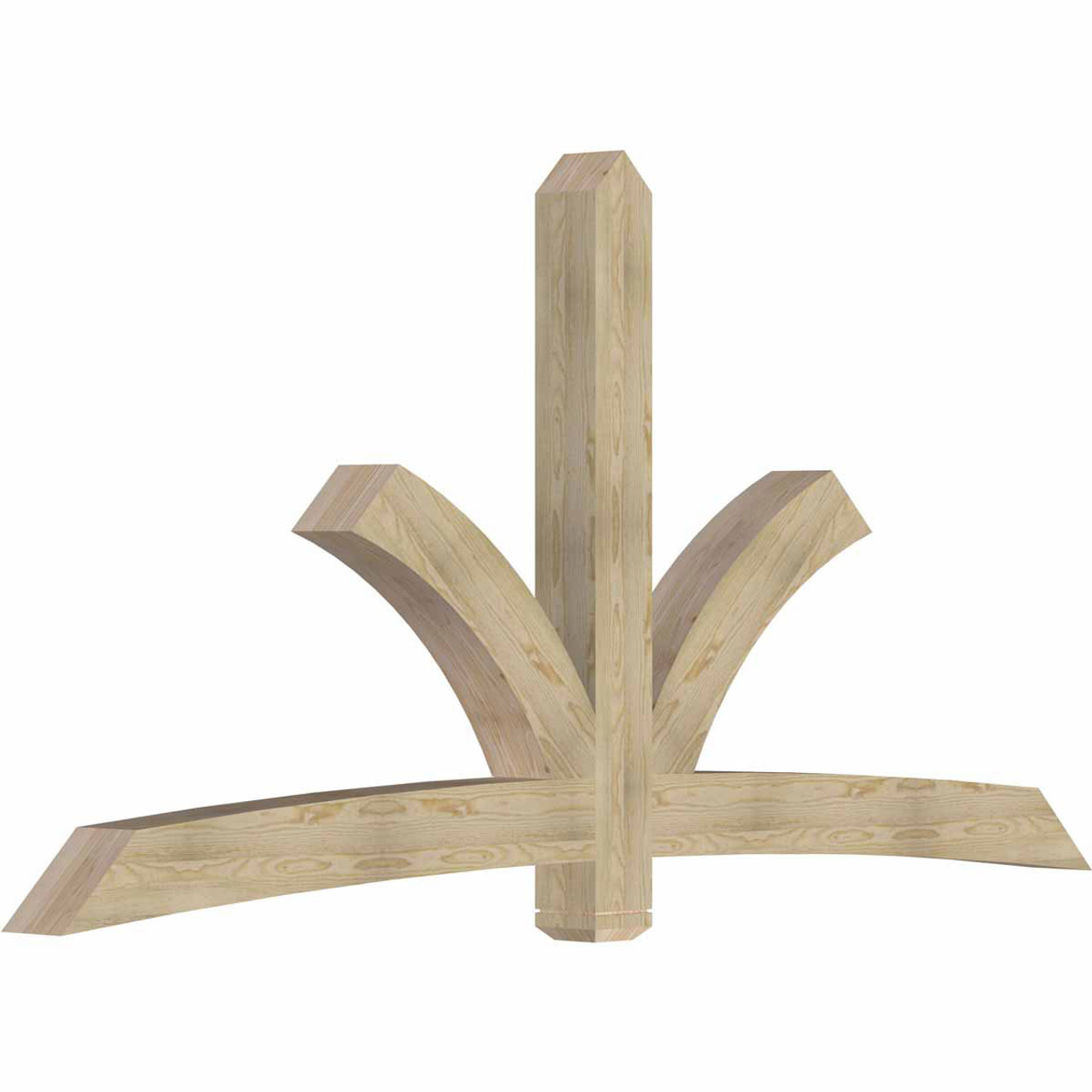 12/12 Pitch Davenport Rough Sawn Timber Gable Bracket GBW108X54X0606DAV00RDF