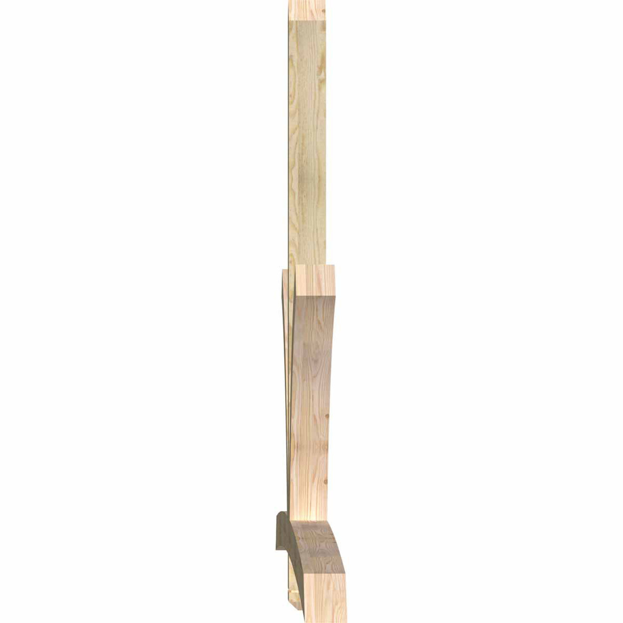 14/12 Pitch Davenport Rough Sawn Timber Gable Bracket GBW108X63X0404DAV00RDF