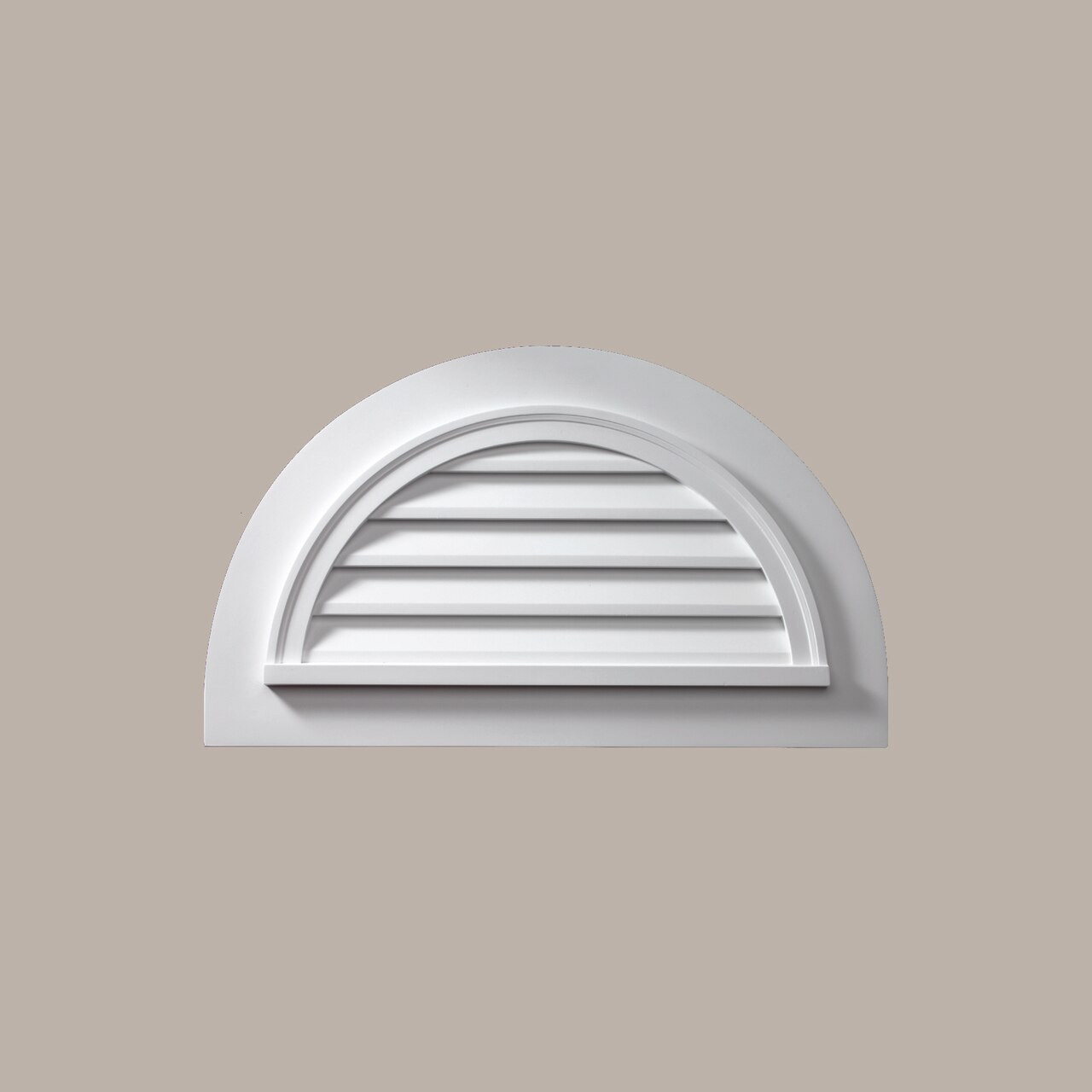 FHRLV36X18-6F Functional Half Round Louver Vent 47" Wide with Flat Trim