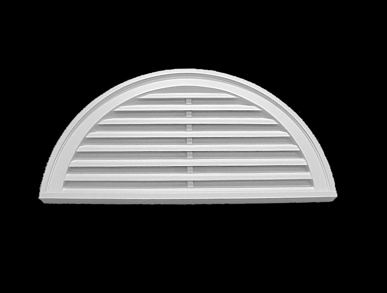 HCL24O Functional Half Circle Louver Vents 24" Wide