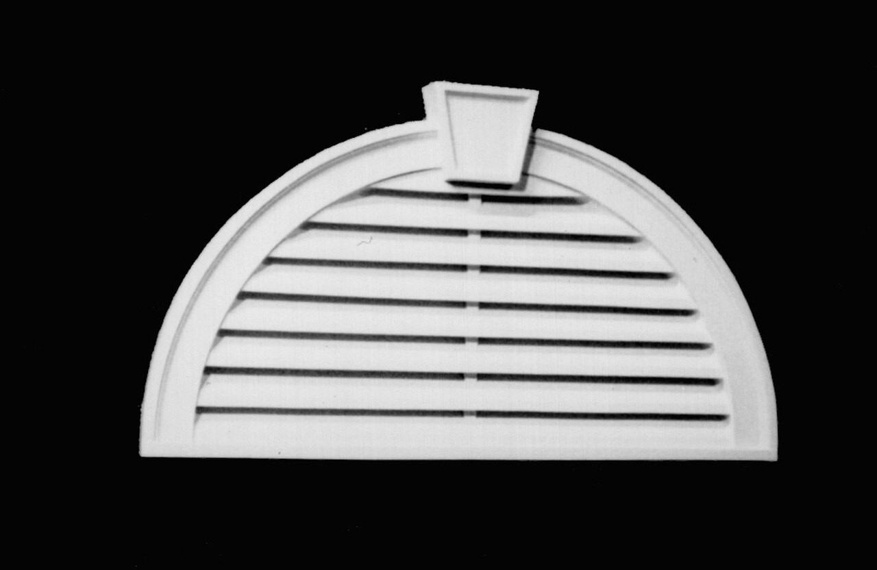 HCLK48O Functional Keystone Half Circle Louver Vent 48" Wide