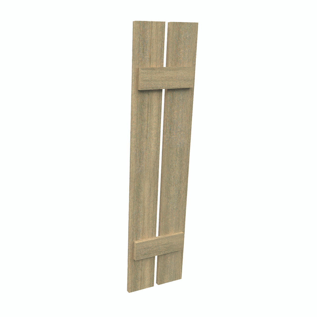 12 inch by 24 inch Plank Shutter with 2-Plank, 2-Batten