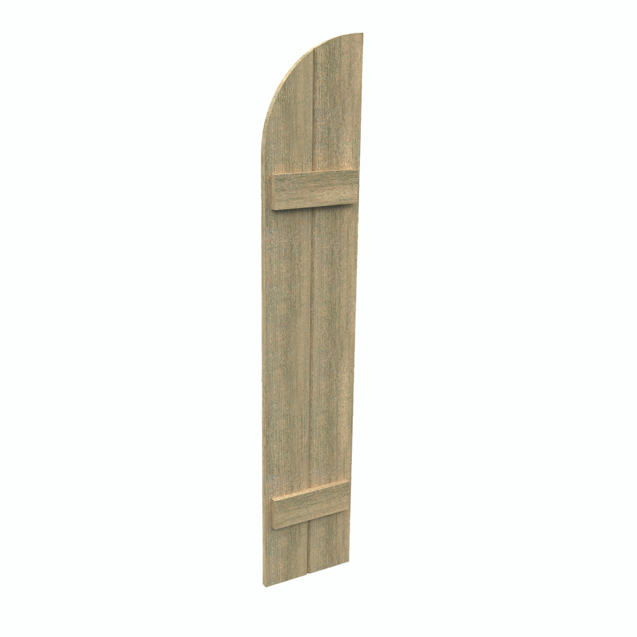 12 inch by 24 inch Quarter Round Shutter with 2-Boards