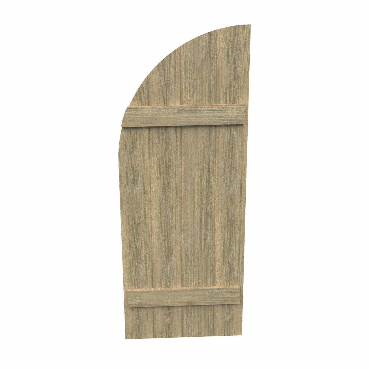 24 inch by 51 inch Quarter Round Shutter with 4-Boards