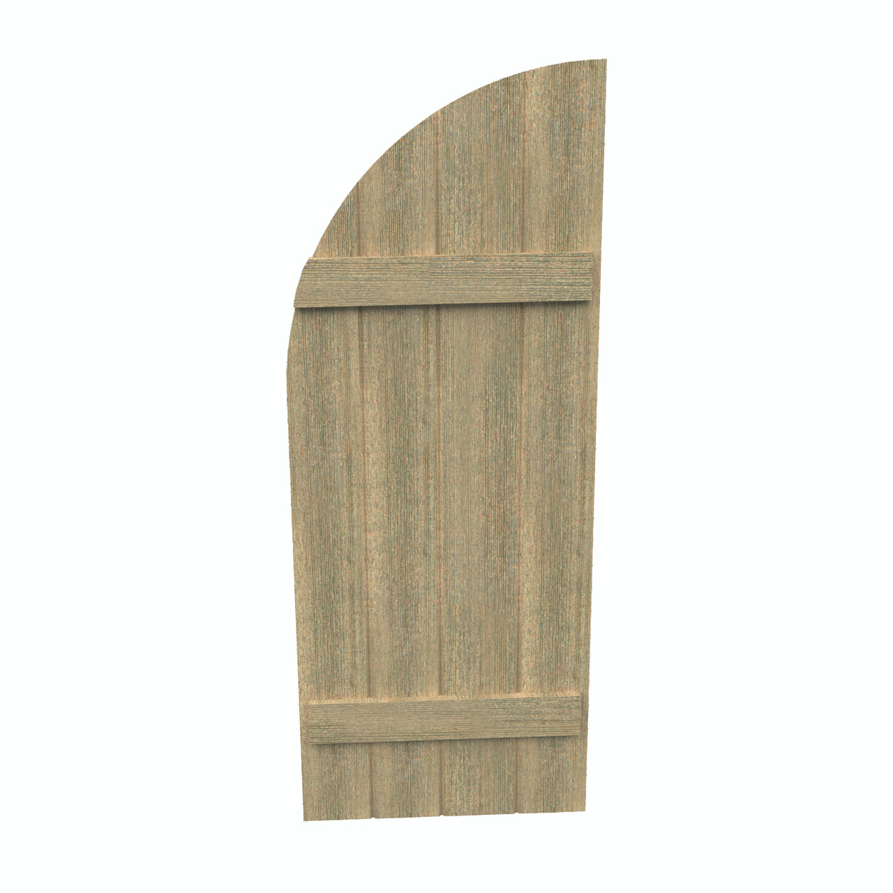 24 inch by 64 inch Quarter Round Shutter with 4-Boards