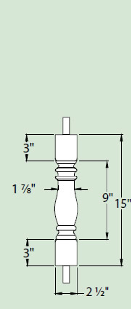 Ashley Baluster BAL2.5X15AY