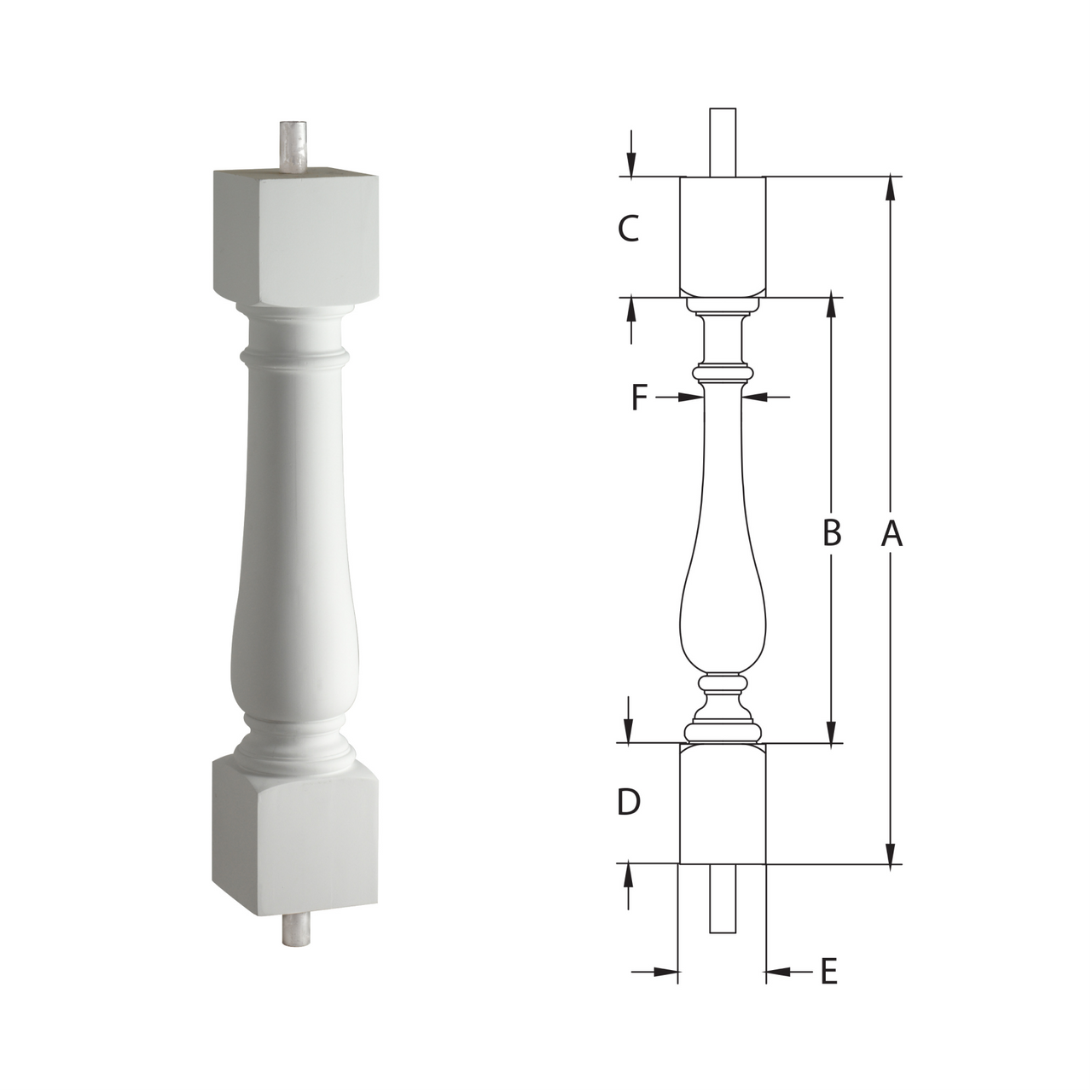 Classic Baluster BAL3X20CC