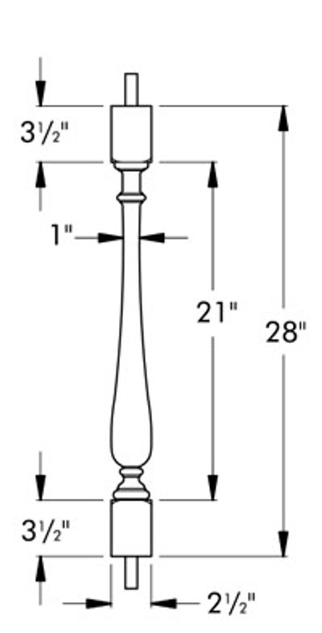 Classic Baluster BAL3X28CC