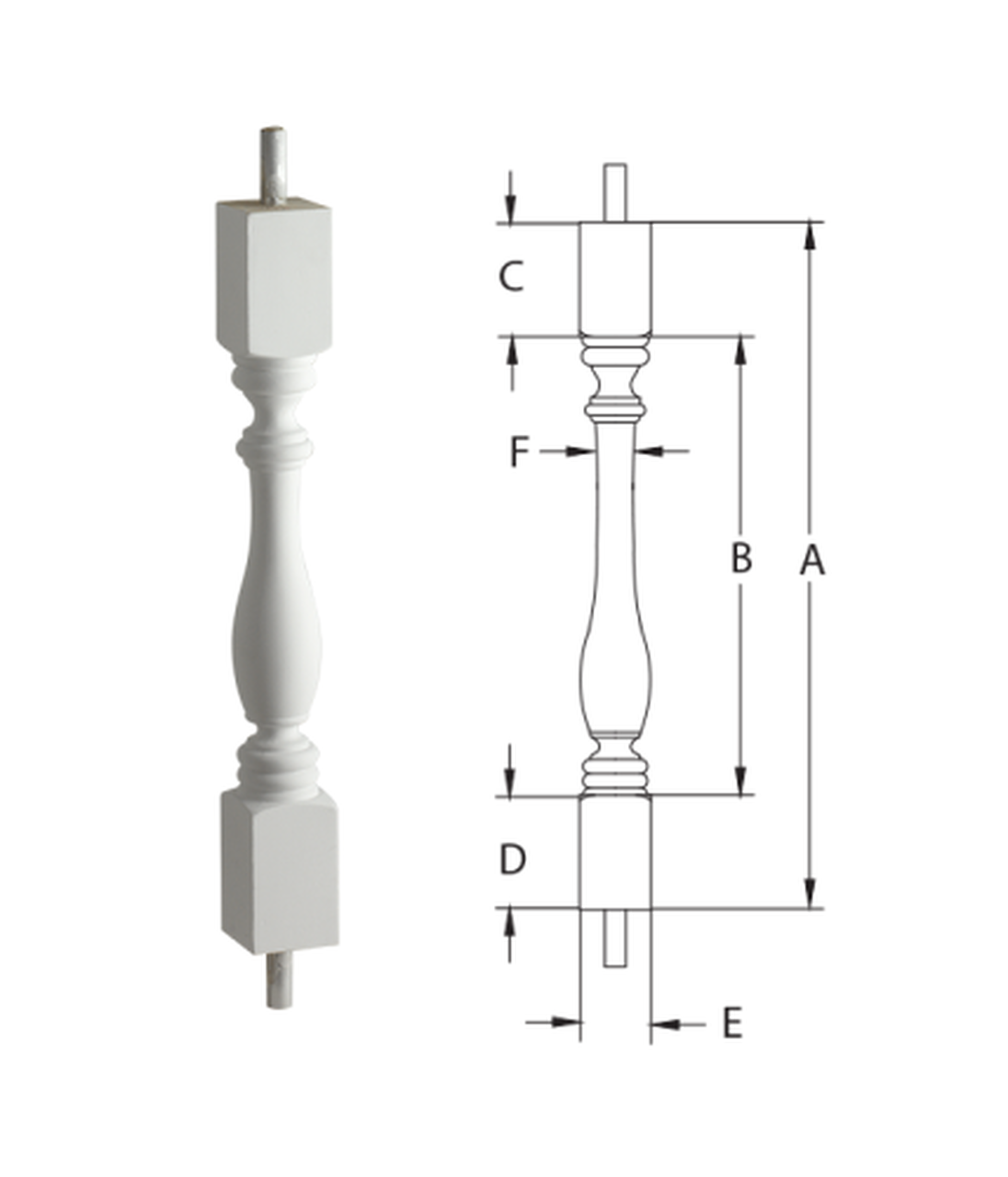 Woodruff Baluster BAL3X28WF