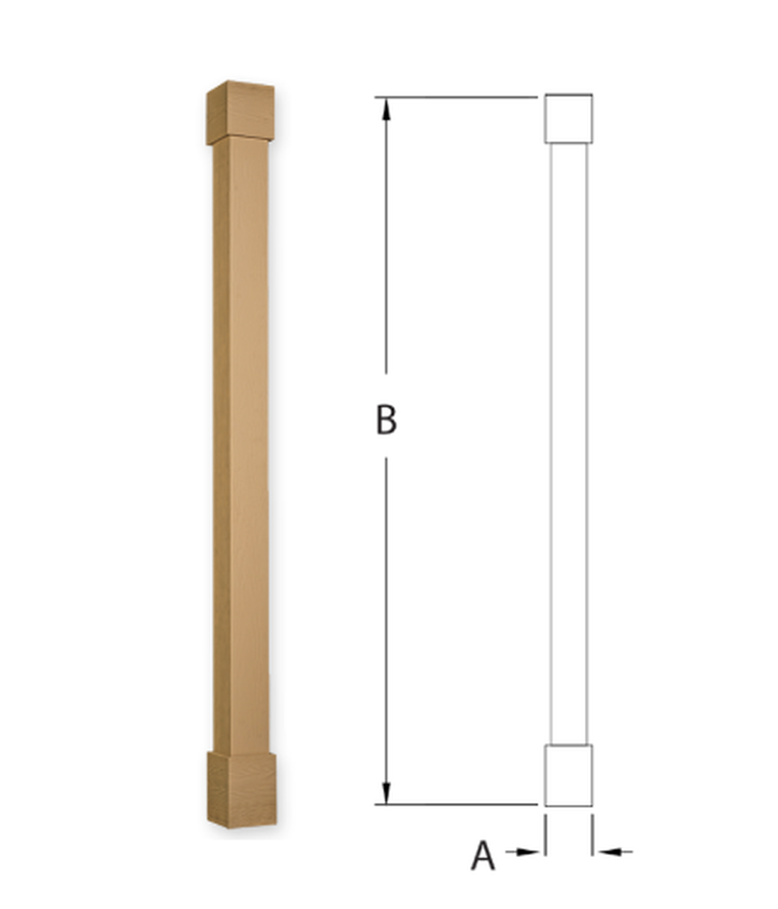 Wood-Grained Column Structural PPSQKIT6X108S