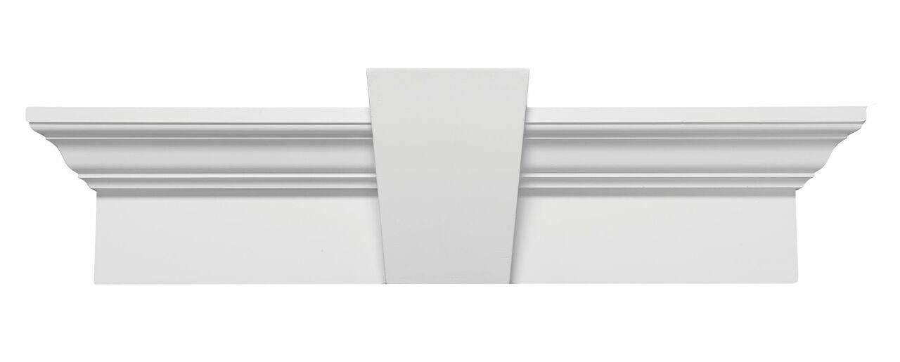 60"W x 6"H x 3 7/8"D 6 inch Classic Crosshead with Keystone WCH60X6K by Fypon