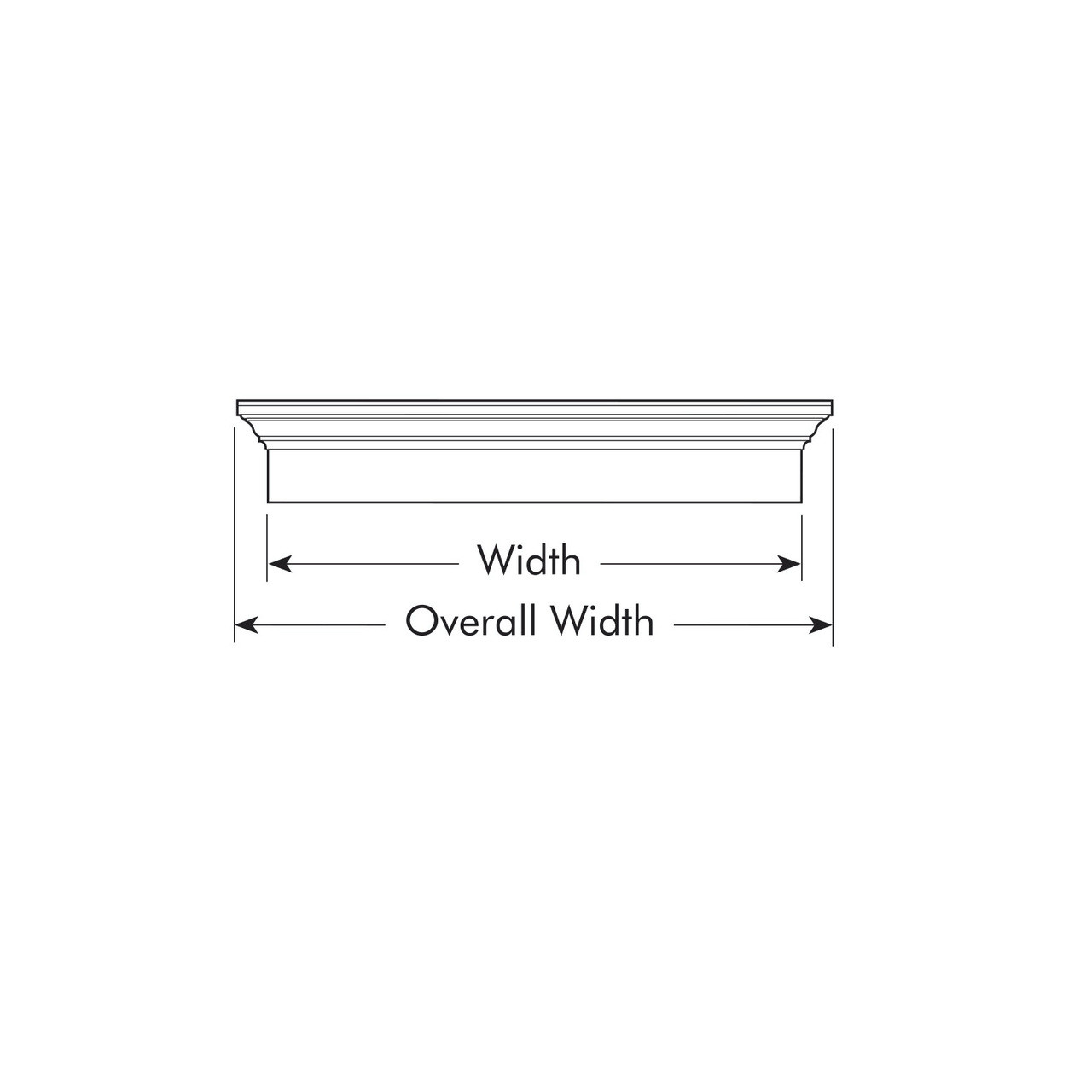 40"W x 12"H x 5 3/4"D 12" Classic Crosshead with Keystone WCH40X12K by Fypon