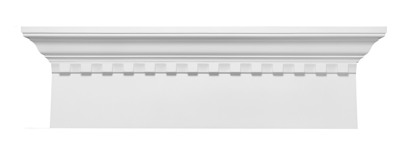203"W x 12"H x 4 1/2"D 12" Classic Crosshead with Dentil Trim WCH203X12D by Fypon