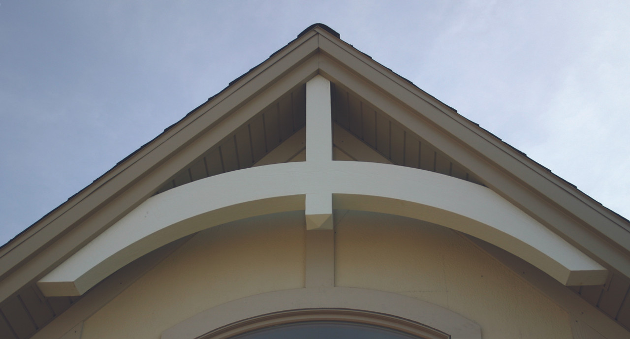 GD645 woodgrain arch gable pediment