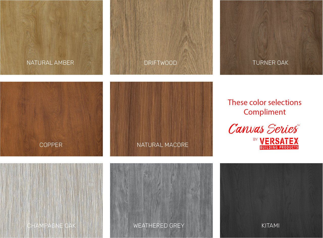 Versatex Canvas Series color selections