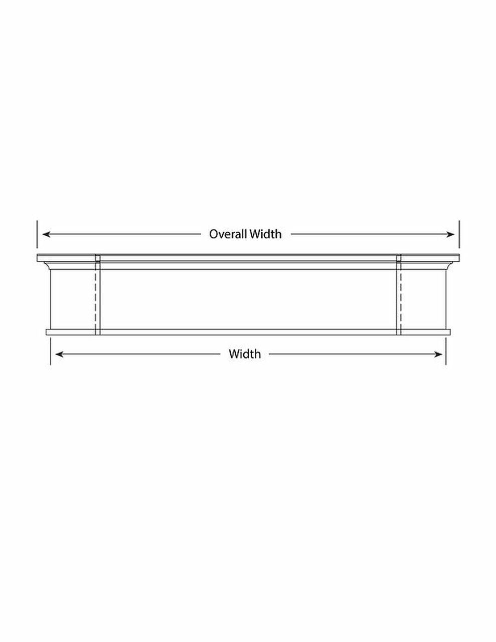 201"W x 9"H x 2 1/2"D 9 inch Craftsman Cove Crosshead CHCC201X9BTEC by Fypon