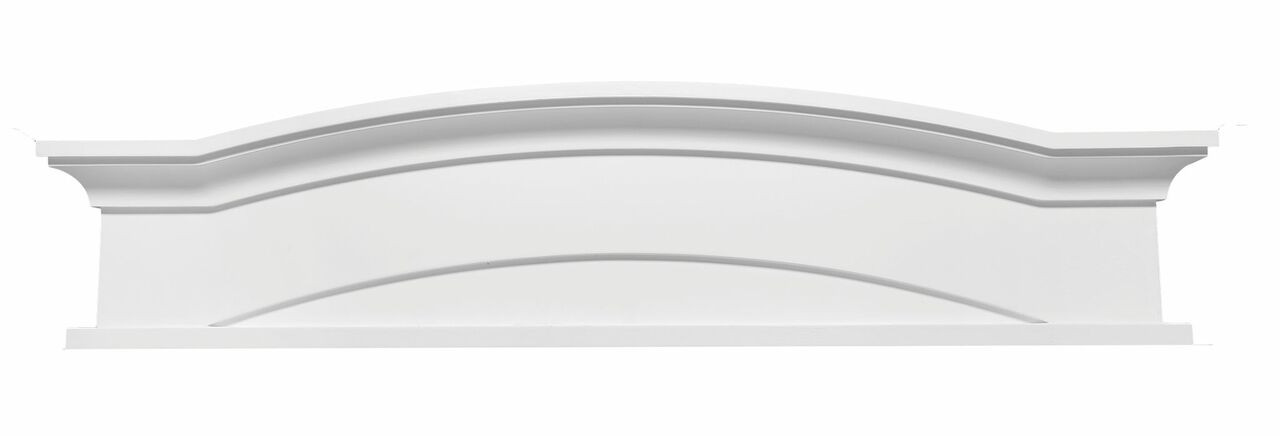 49"W x 10"H x 3 1/4"D 10 inch Eyebrow Crosshead with Bottom Trim WCHSEG44X11BT by Fypon