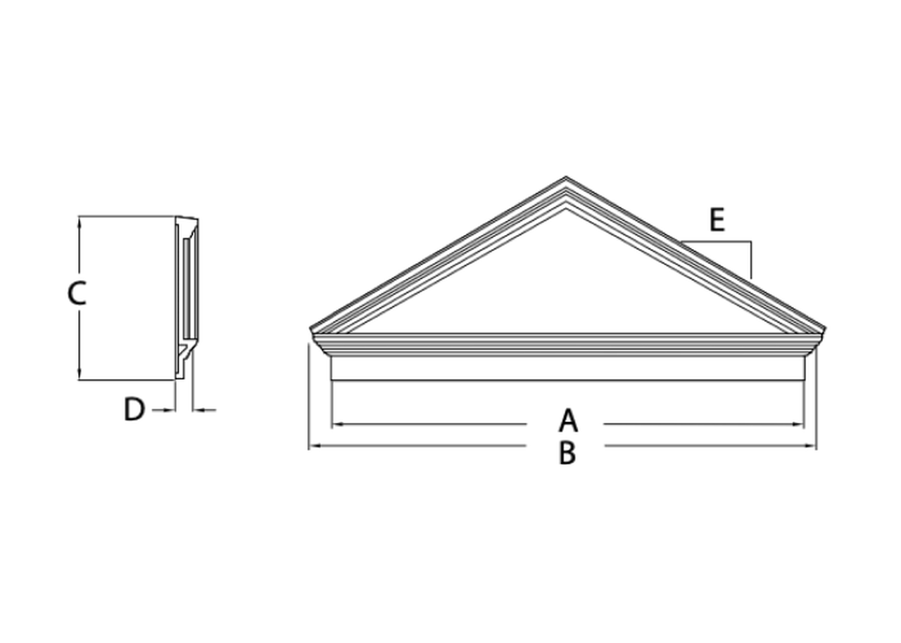 Combination Peaked Cap Pediment CPCP48