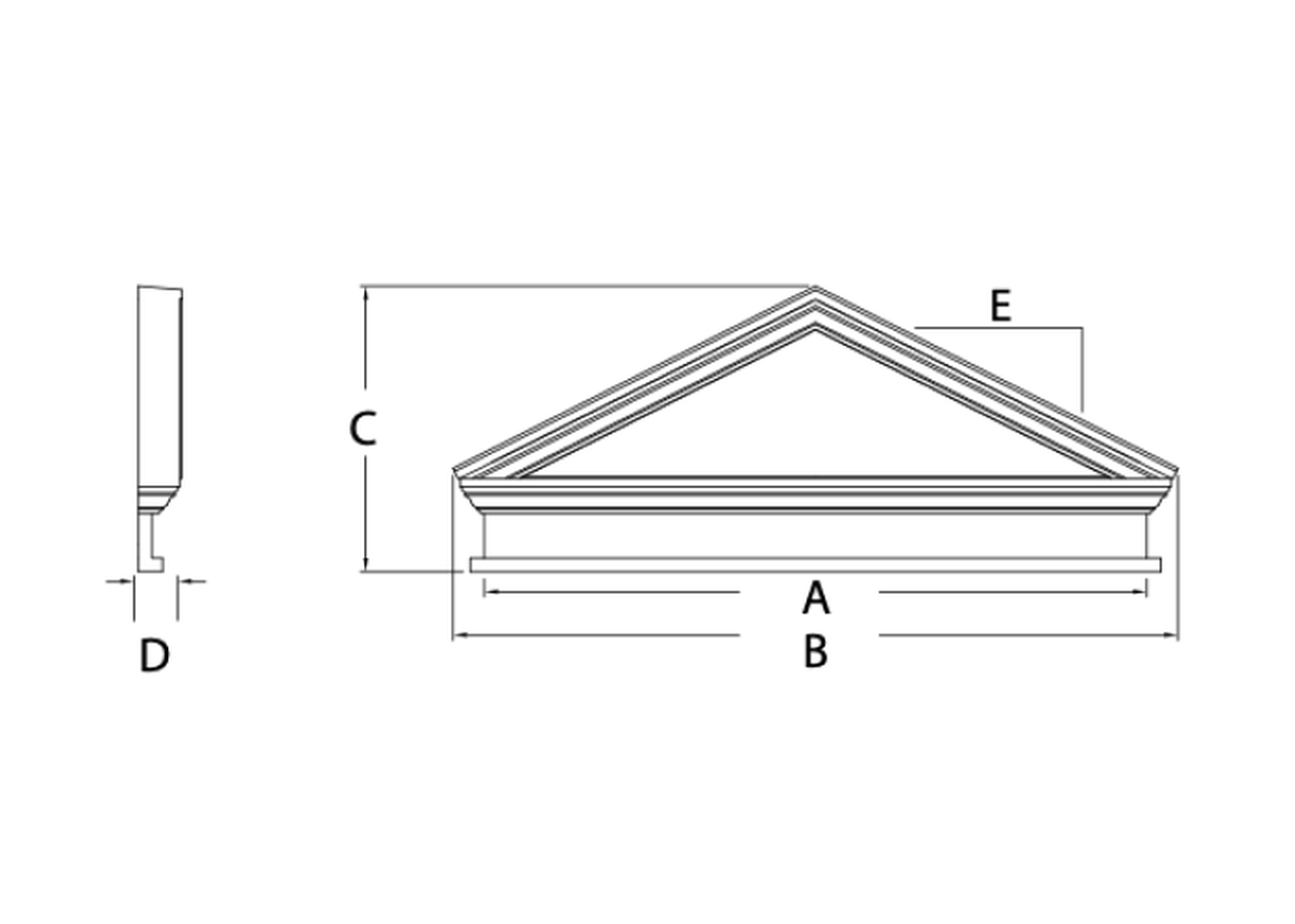 Combination Peaked Cap Pediment CPCP48BT