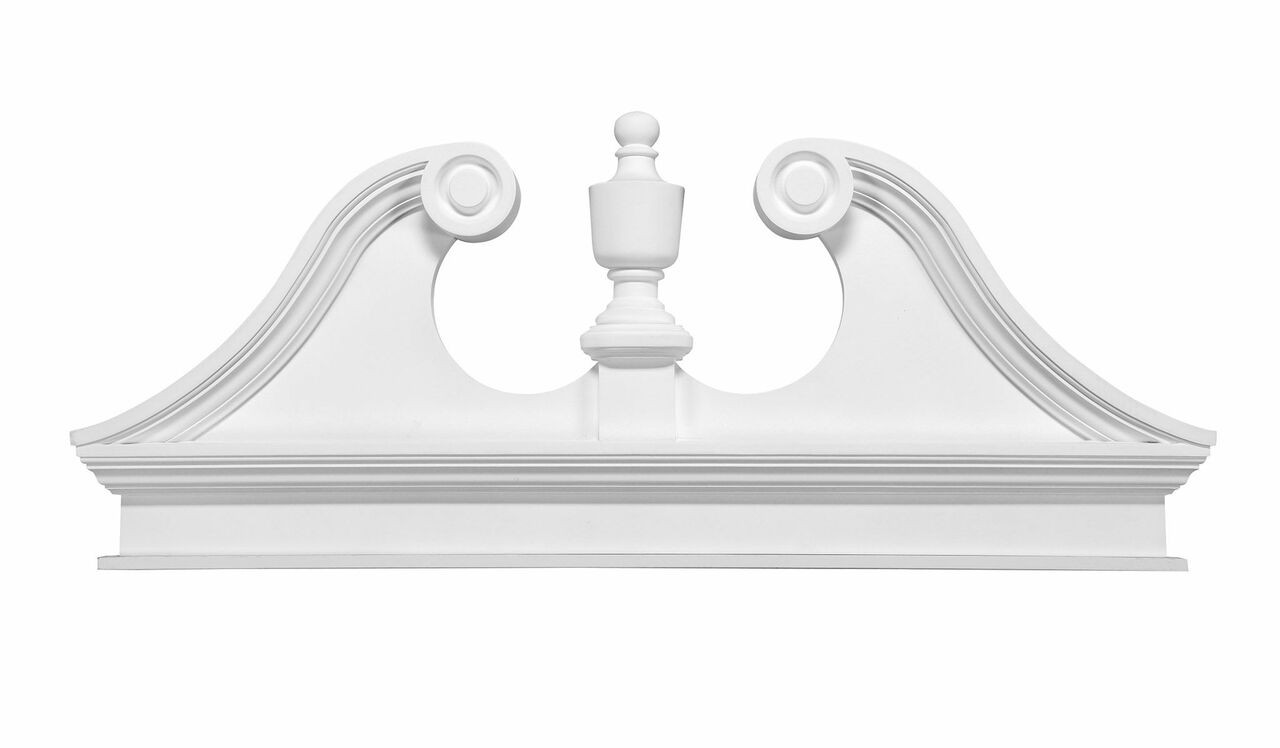 Combination Rams Head Pediment with Bottom Trim CRHP54BT