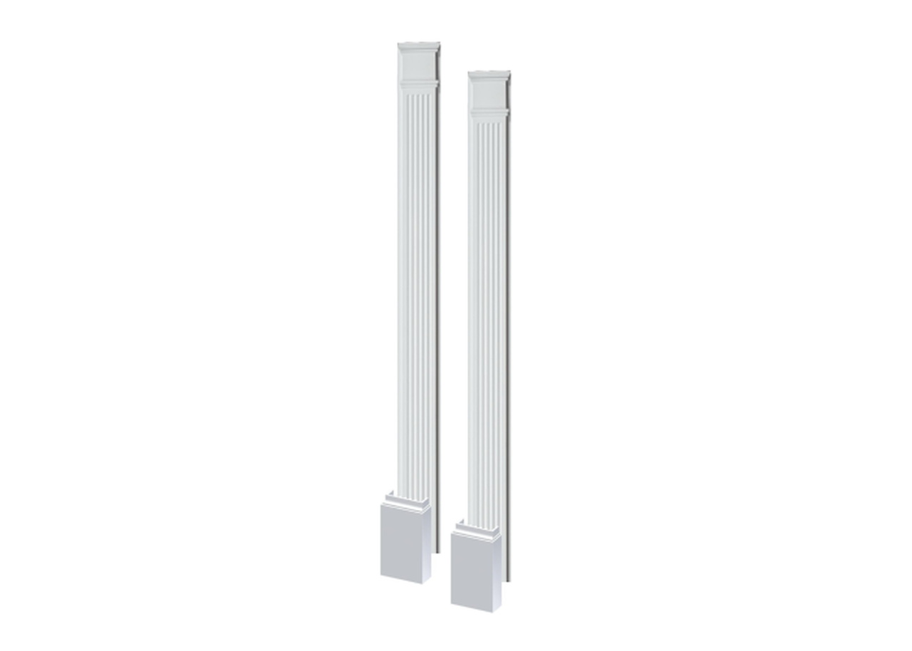 Two-Piece Adjustable Fluted Pilaster PIL6X108