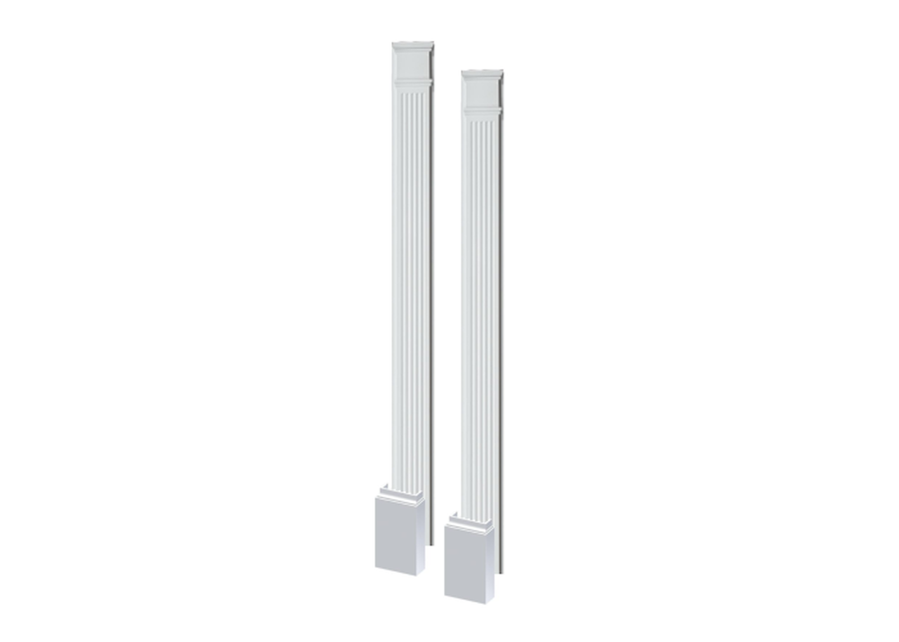 Two-Piece Adjustable Fluted Pilaster PIL9X144