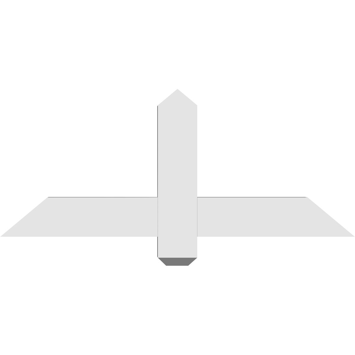 10/12 Pitch Eugene Smooth Gable Bracket, PVC GBW036X15X0204EUG00PVC