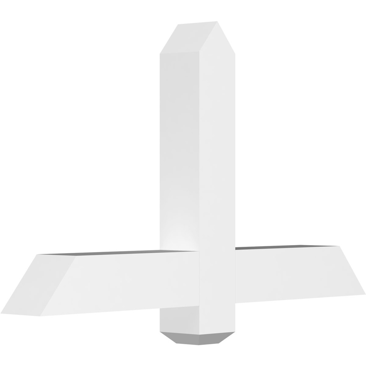 14/12 Pitch Eugene Smooth Gable Bracket, PVC GBW036X21X0404EUG00PVC