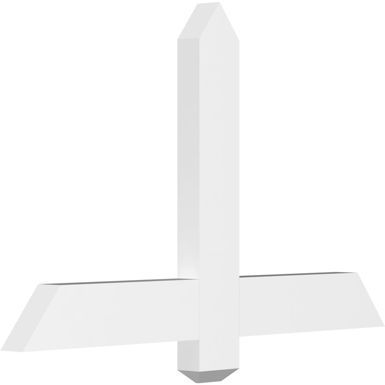 15/12 Pitch Eugene Smooth Gable Bracket, PVC GBW036X23X0204EUG00PVC