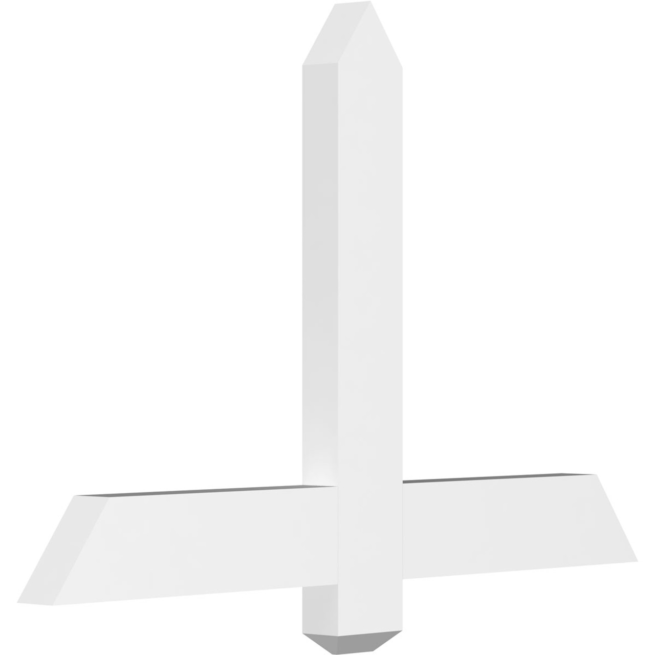 16/12 Pitch Eugene Smooth Gable Bracket, PVC GBW036X24X0204EUG00PVC