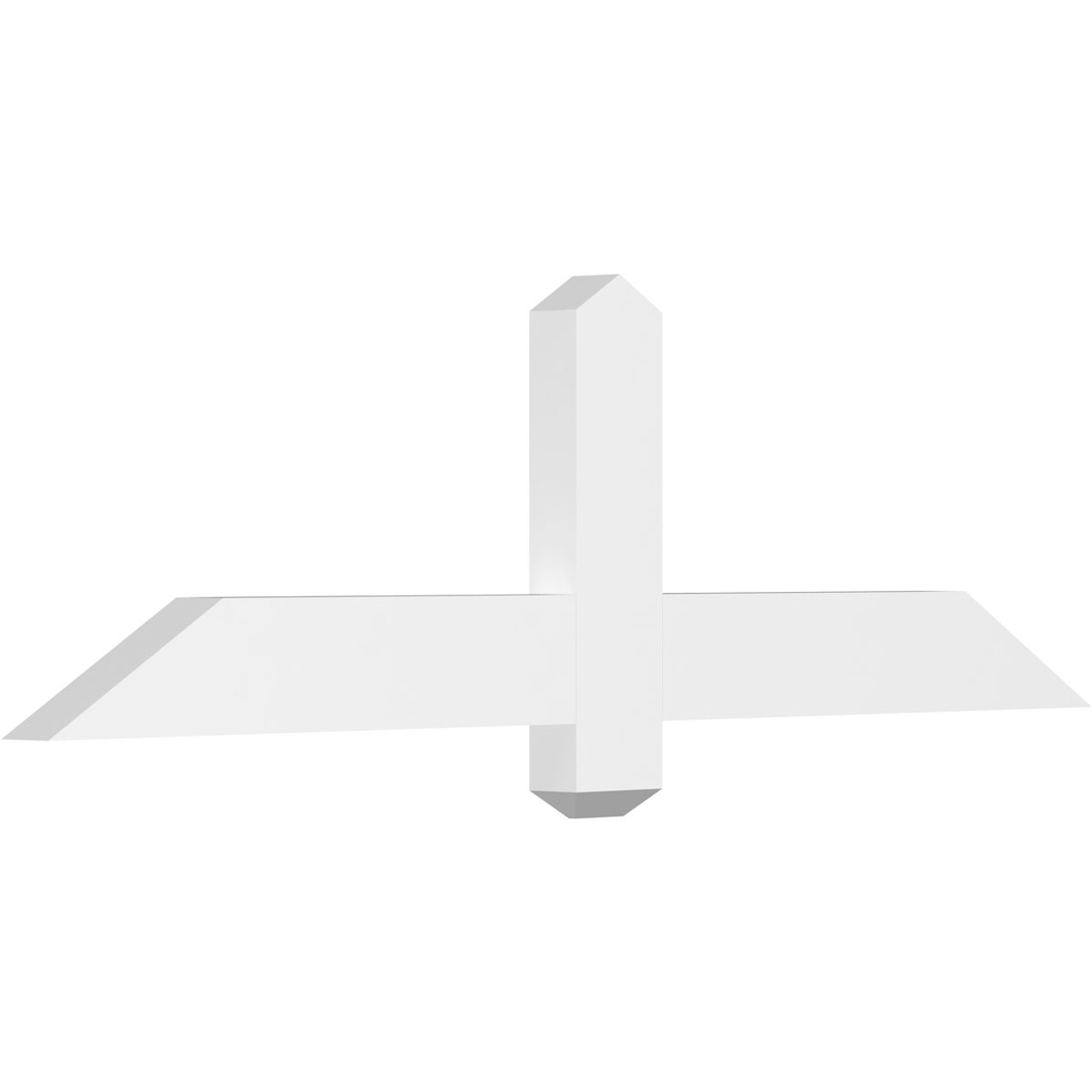 7/12 Pitch Eugene Smooth Gable Bracket, PVC GBW048X14X0204EUG00PVC