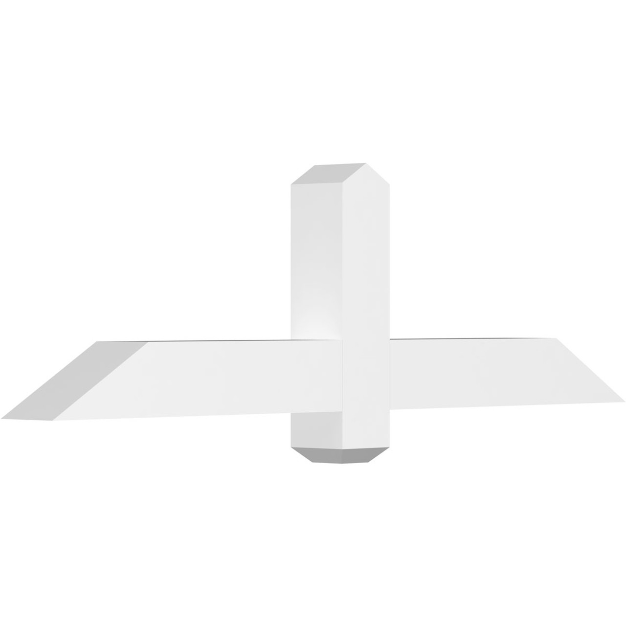 7/12 Pitch Eugene Smooth Gable Bracket, PVC GBW048X14X0404EUG00PVC