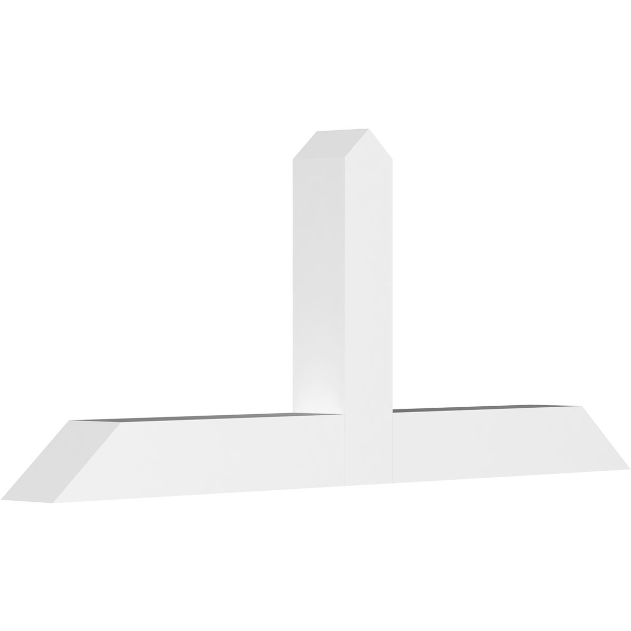 10/12 Pitch Portland Smooth Gable Bracket, PVC GBW048X20X0404POR00PVC