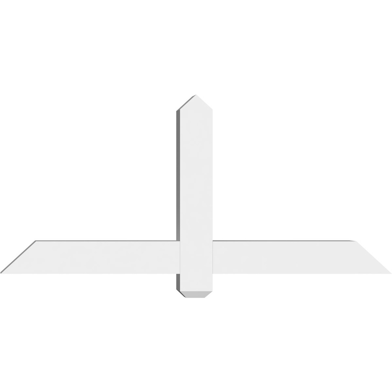 11/12 Pitch Eugene Smooth Gable Bracket, PVC GBW048X22X0404EUG00PVC