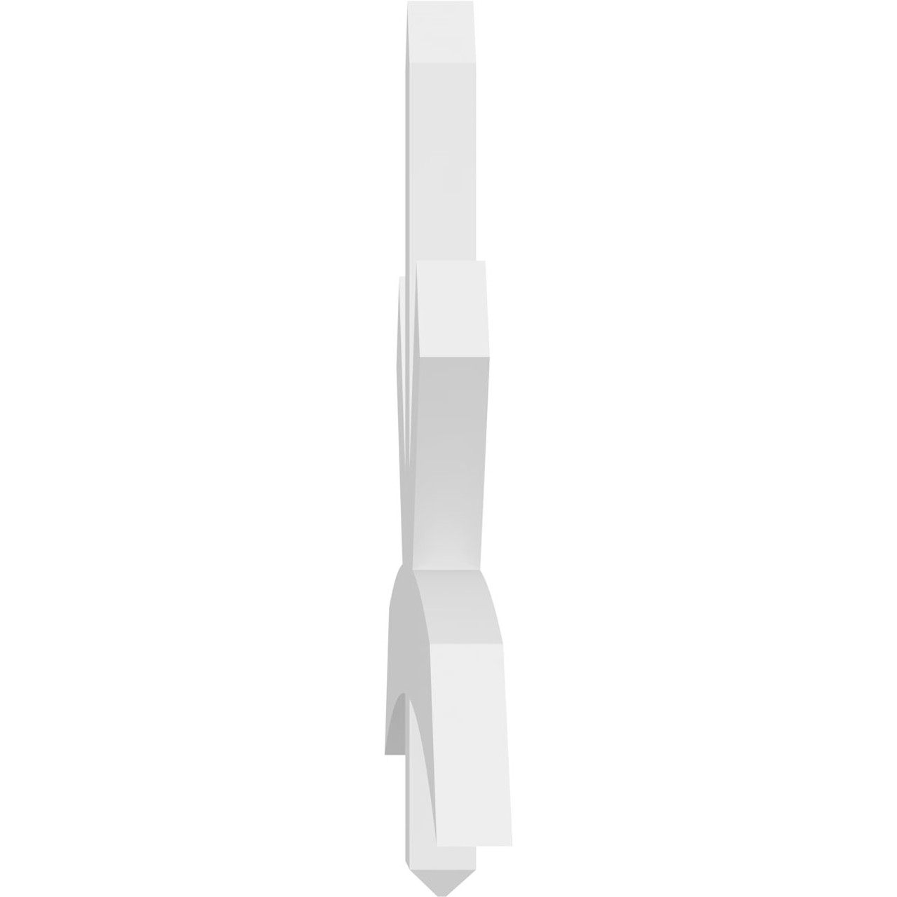 12/12 Pitch Alberta Smooth Gable Bracket, PVC GBW048X24X0204ALB00PVC