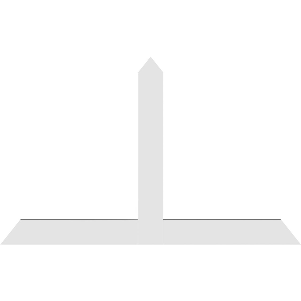 15/12 Pitch Portland Smooth Gable Bracket, PVC GBW048X30X0204POR00PVC