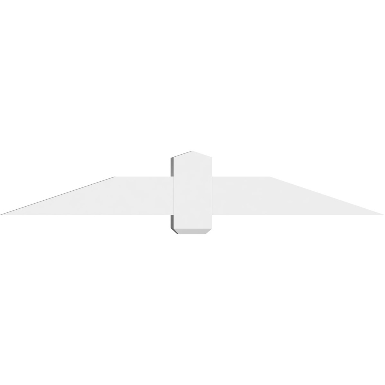 4/12 Pitch Eugene Smooth Gable Bracket, PVC GBW060X10X0406EUG00PVC