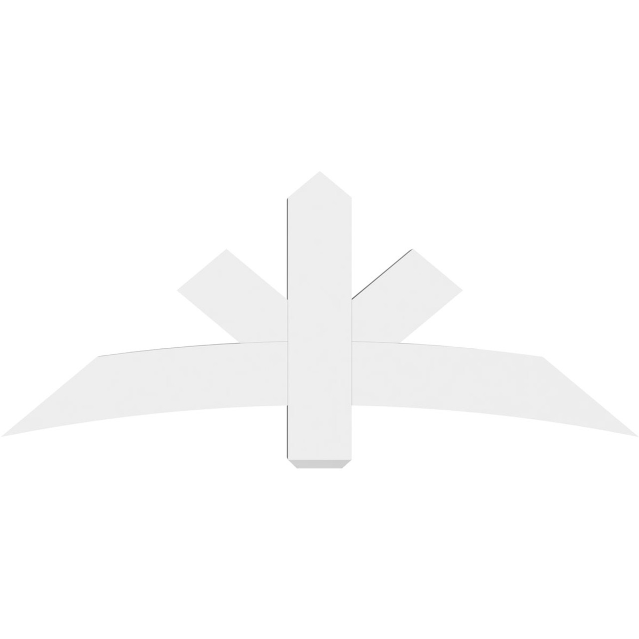 10/12 Pitch Alberta Smooth Gable Bracket, PVC GBW060X25X0406ALB00PVC