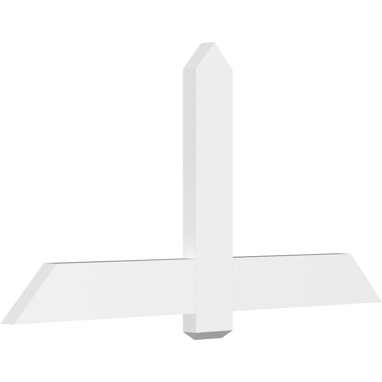 12/12 Pitch Eugene Smooth Gable Bracket, PVC GBW060X30X0206EUG00PVC