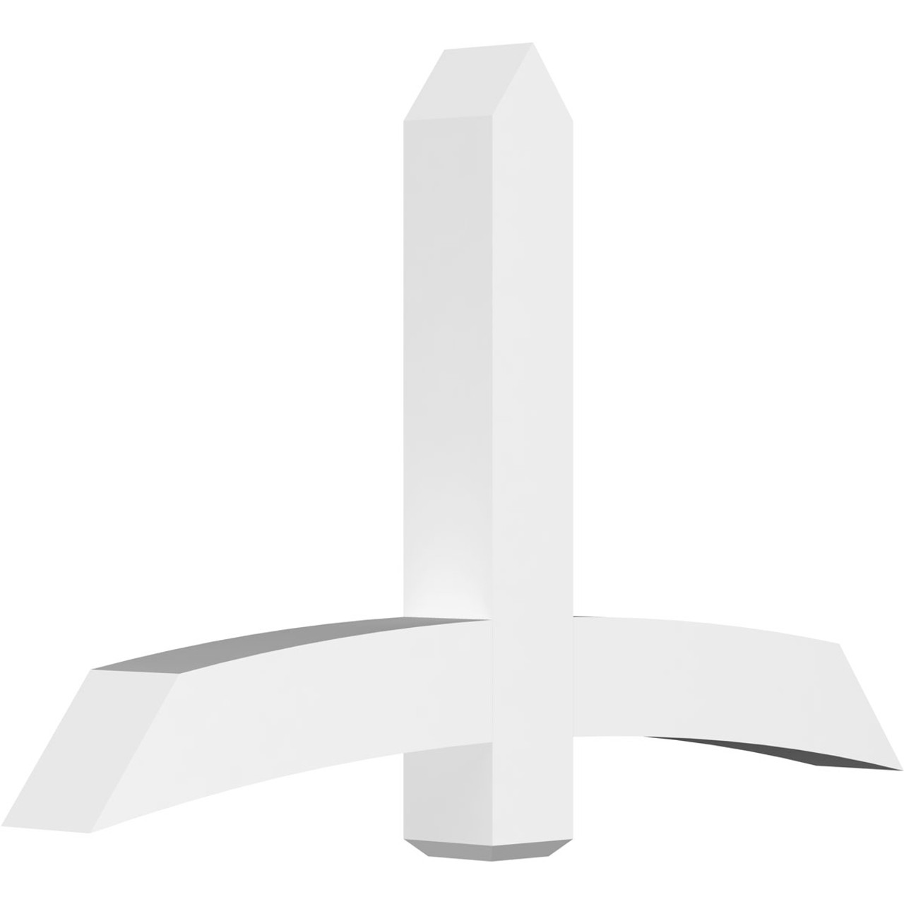 15/12 Pitch Bellingham Smooth Gable Bracket, PVC GBW060X38X0606BEL00PVC