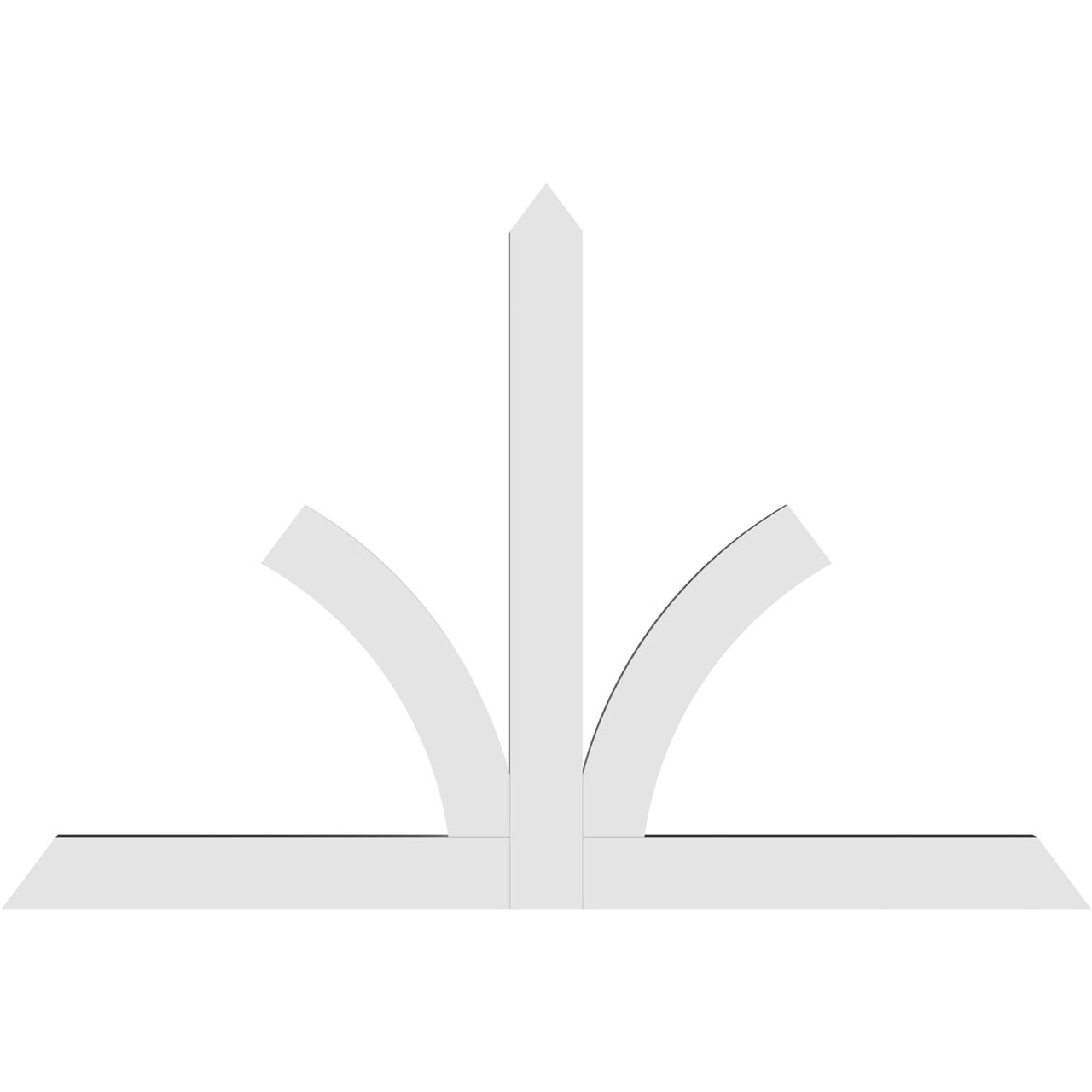 16/12 Pitch Richland Smooth Gable Bracket, PVC GBW060X40X0204RIC00PVC