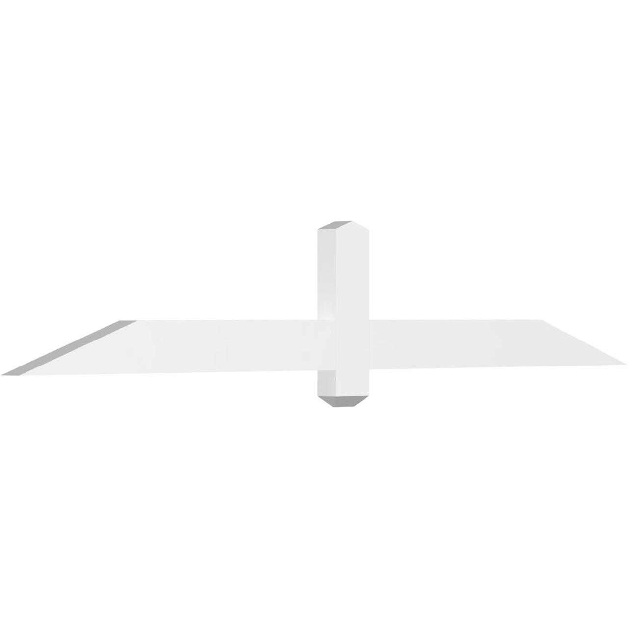 4/12 Pitch Eugene Smooth Gable Bracket, PVC GBW072X12X0204EUG00PVC