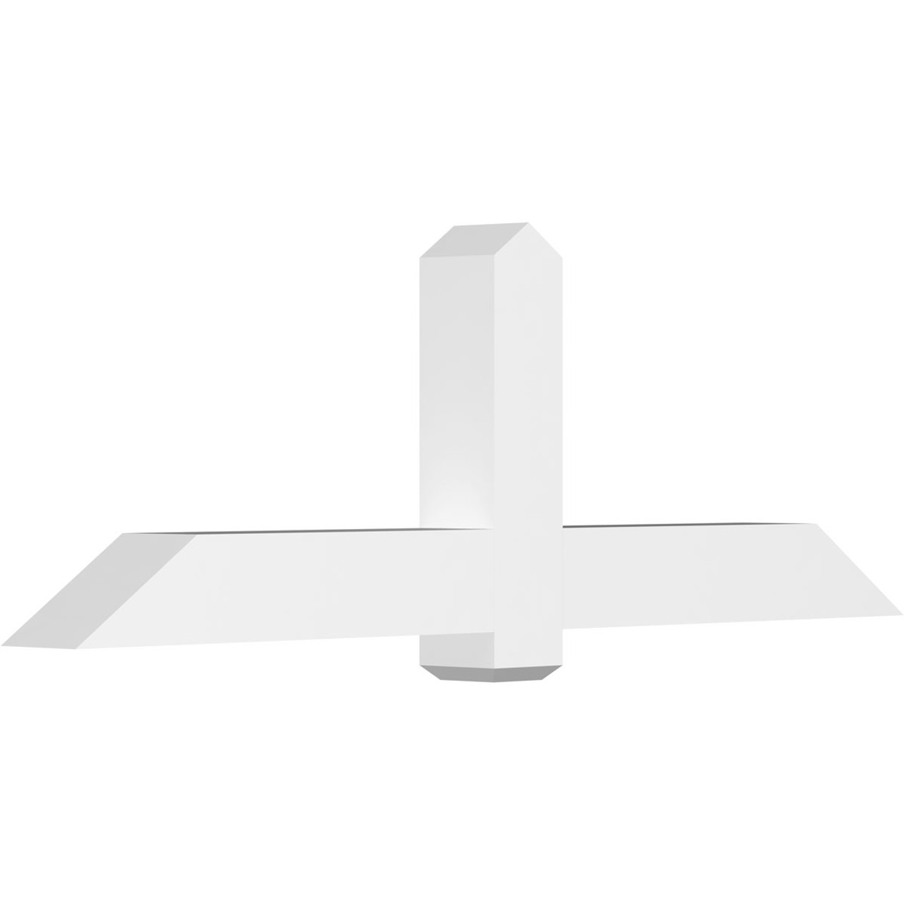 8/12 Pitch Eugene Smooth Gable Bracket, PVC GBW072X24X0606EUG00PVC